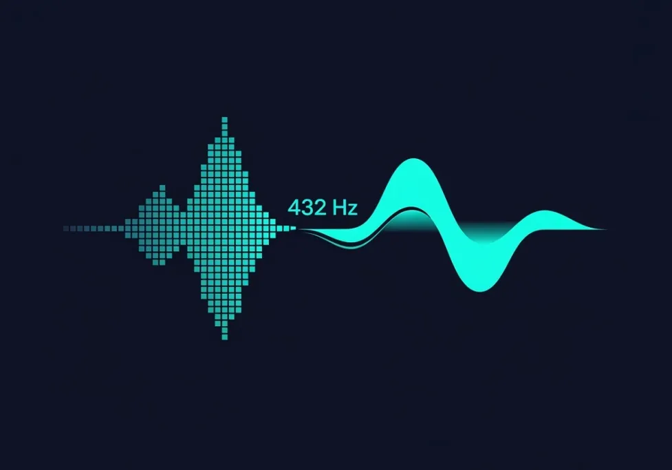 432Hz converter for online audio retuning