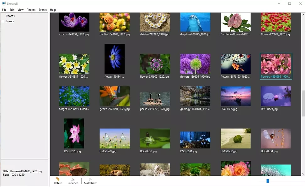 Software de organização de fotos para PC - Shotwell