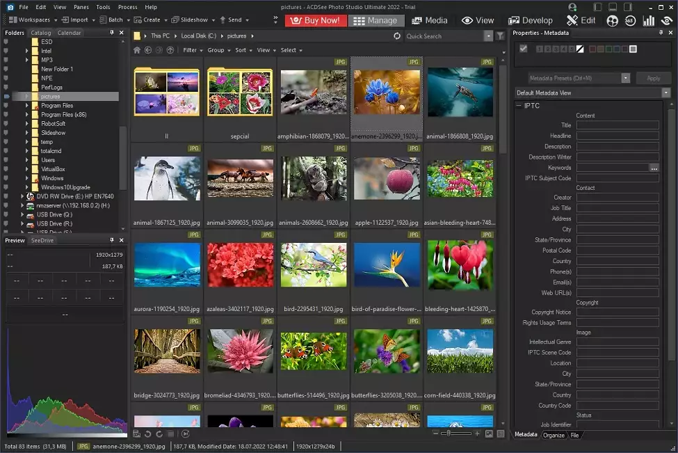 Software voor het ordenen van foto's voor Windows ACDSee Photo Studio Ultimate